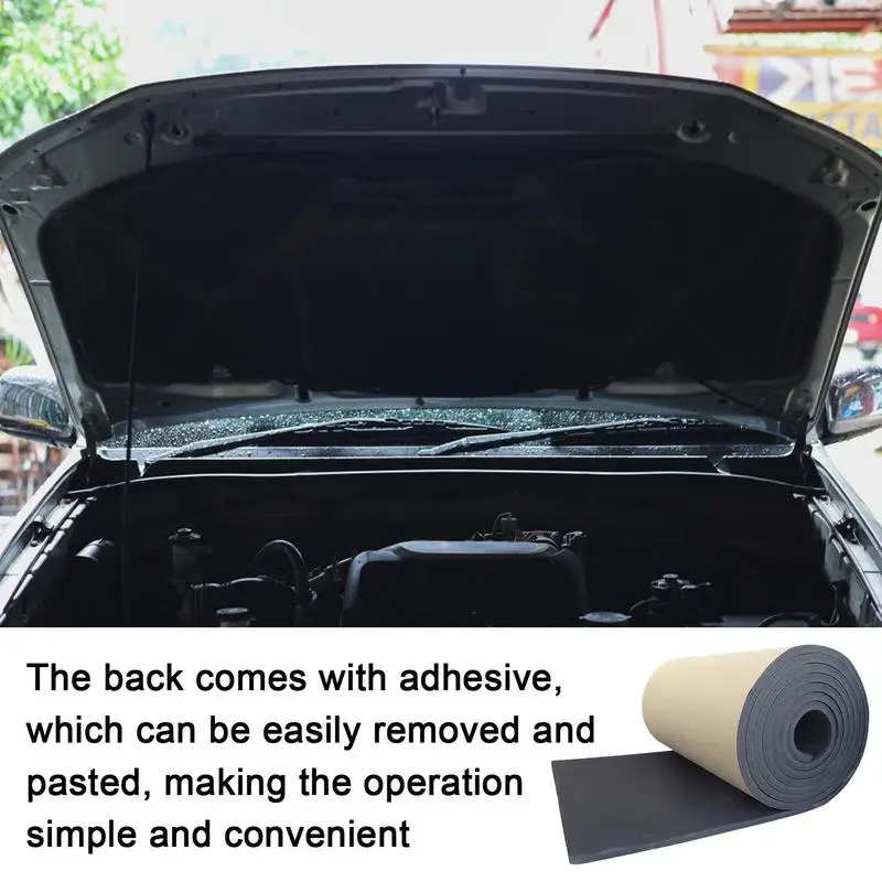 5mm/10mm/15mm/20mm Deadener Sound Noise Proof Insulation Deadening Thermal Insulation Sticker Car Hood Engine Firewall Heat Mat