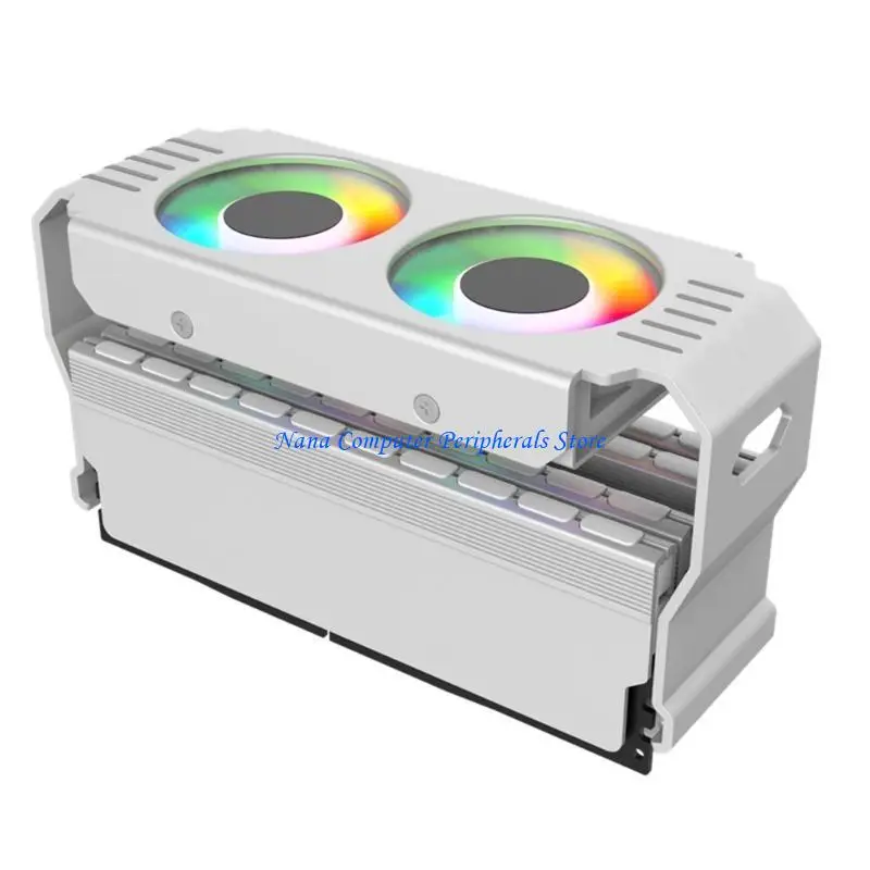 F68C ARGB Memory Cooler 5V 3PIN ARGB 4Pin PWM Cooling Fan with Bracket for DDR-DDR5