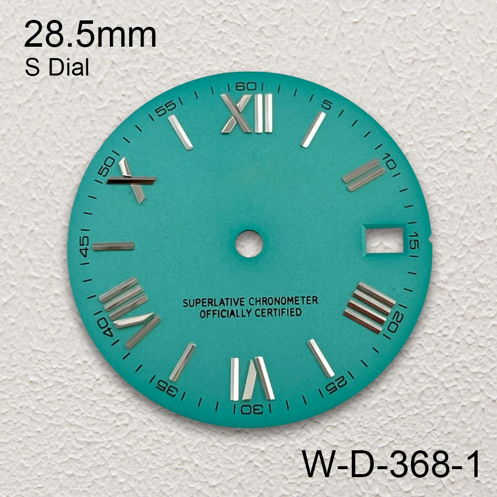 28,5 mm S-Logo Rom Zifferblatt passend für NH35/NH36 japanisches Automatikwerk Sunray/Mattes Zifferblatt Uhrenmodifikationszubehör