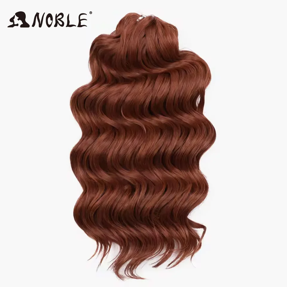 Noble Hair Twist Crochet Lockiges Haar 16“ Regenbogenfarben Tiefe Welle Flechthaar Ombre Blond Wasserwellen Flechthaarverlängerungen – Detail 17