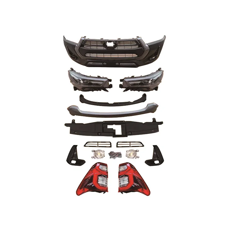 

DaMeiВысокое качество 2016-2020 Обновление 2021 BodyKit Стиль Бампер Решетка Задний фонарь Фары Bodykit для Hilux Revo