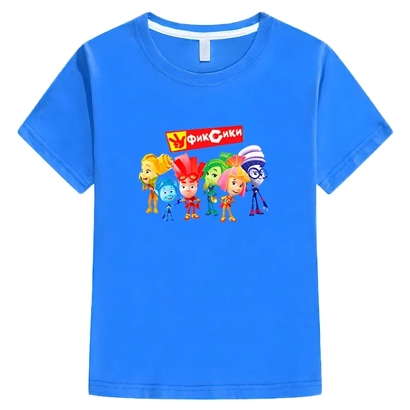 

2024 Fixies Cartoon Anime T-shirt Kids Summer Short Sleeves T-shirts Boys Girls Tops Casual Tees y2k boys girl clothes one piece