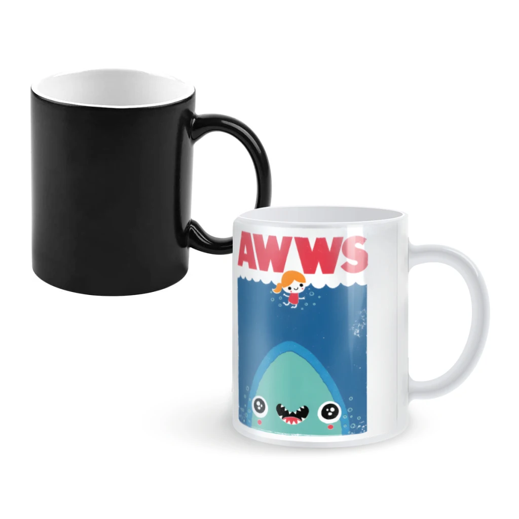 

AwwsCoffee Mugs And Mug Creative Color Change Tea Cup Ceramic Milk Cups Novelty Gifts