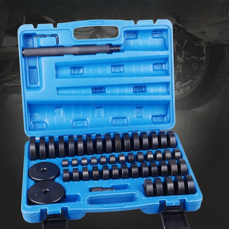 52-Piece Set of Iron Sleeves, Oil-sealed Disassembly and Assembly Wheel Hub Bearing Installation, Auto Repair Tools