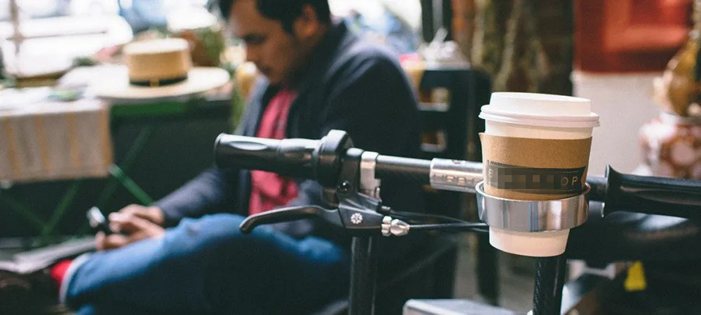 Outdoor Radfahren Aluminium Fahrrad Tasse Halter Fahrrad Kaffee Getränke Tassen Milch Tee Tassen Halter Lenker Halterung Ständer – Detail 6