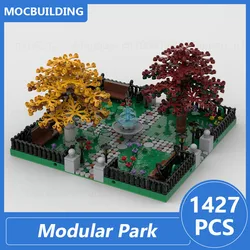 Modular Park 4 Sides Connection Moc Building Blocks Diy Assemble Bricks Architecture Display Creative Xmas Toys Gifts 1427PCS