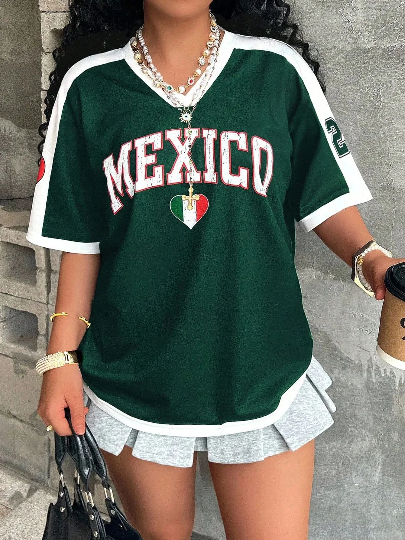 Mexico Pattern Digital Printed Football Jersey Women's T-Shirt Loose Quick Drying Short Sleeved Sportswear Casual Tops Clothing