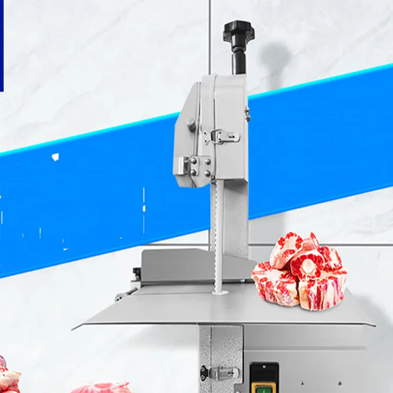 Bone Cutting Machine Electric Hand Meat Saw for Butcher Steak Commercial Meat Band Saw with Meat and Bone Cutter Blades
