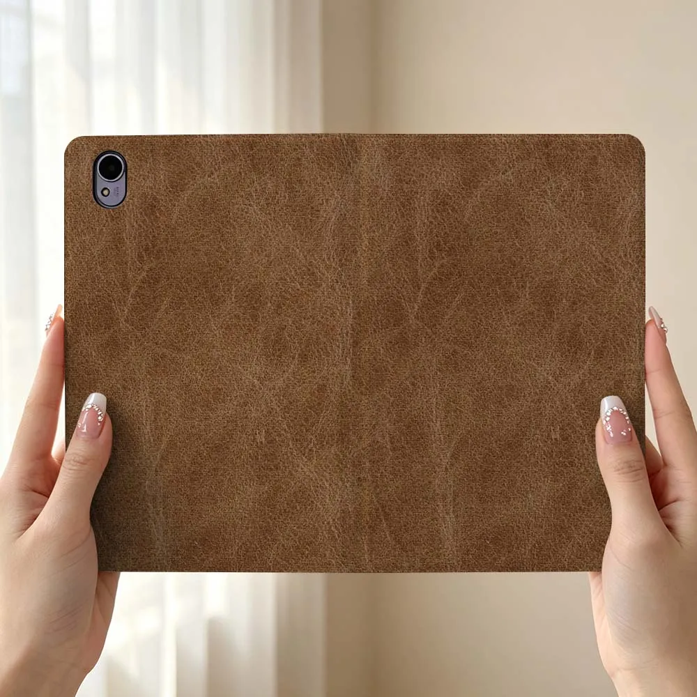 Brown Leather Texture Pen Tray For Huawei MediaPad MatePad Honor Pro V6 9 V8 X9 X 10 13.3 12.3 11 11.5 Inch Tablet Case