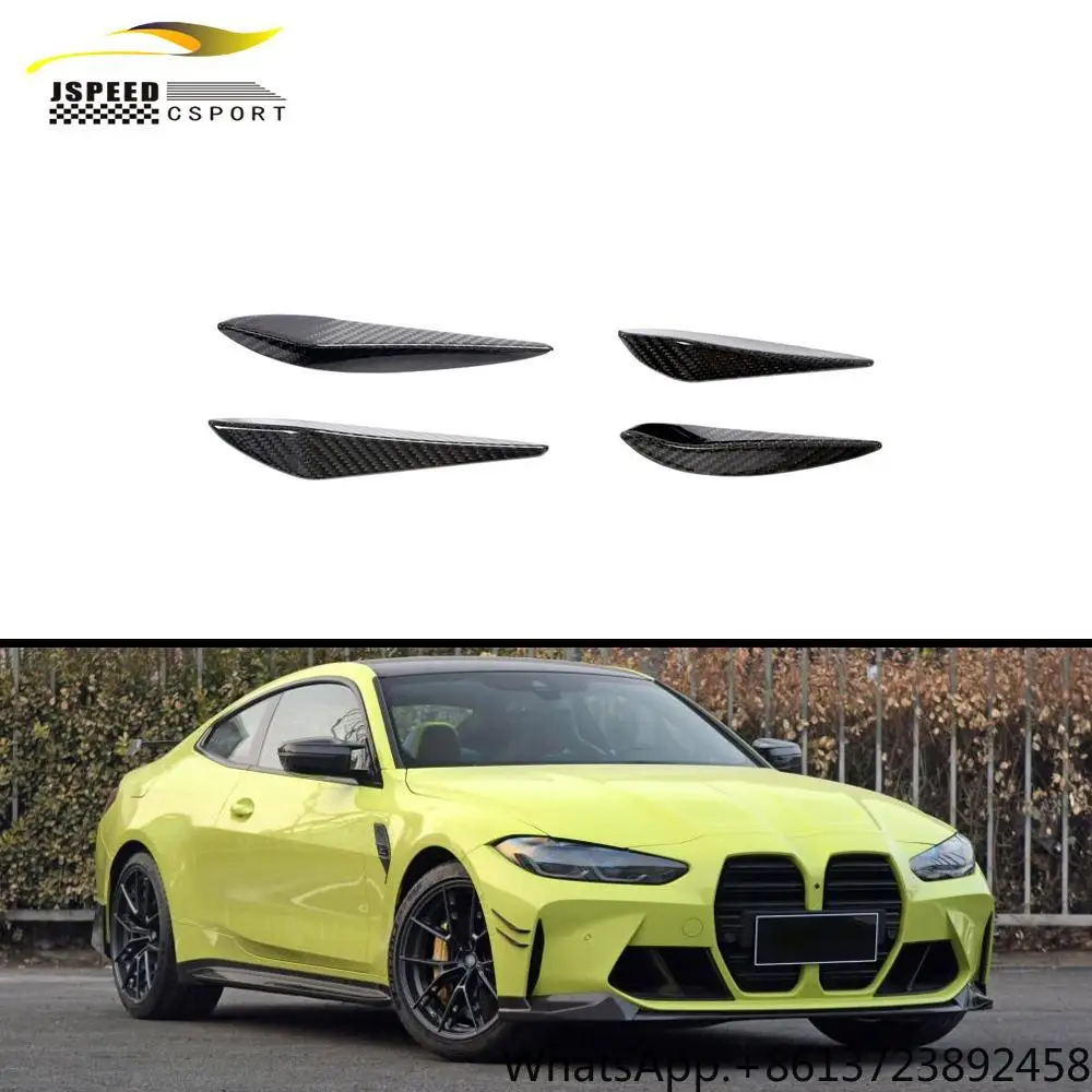 

Carbon Fiber Front Bumper Canards for BMW 3 4 Series G80 M3 G82 M4 2D 4D 2021-2022