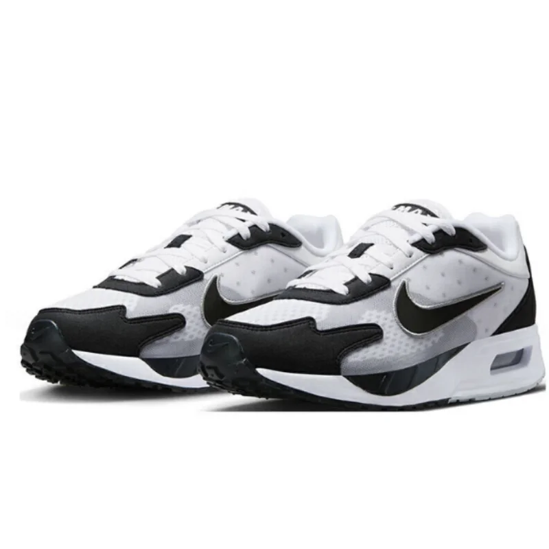 

Nike Rear-Cushioning Visible Air Cushion Soft-Soled Outdoor Men's Running Shoes, New Lightweight and Comfortable Everyday Walking and Sports Running Shoes, Air Max Solo Series Fashionable Black and White Panda Color Versatile Casual Sports Shoes, Cost-Eff