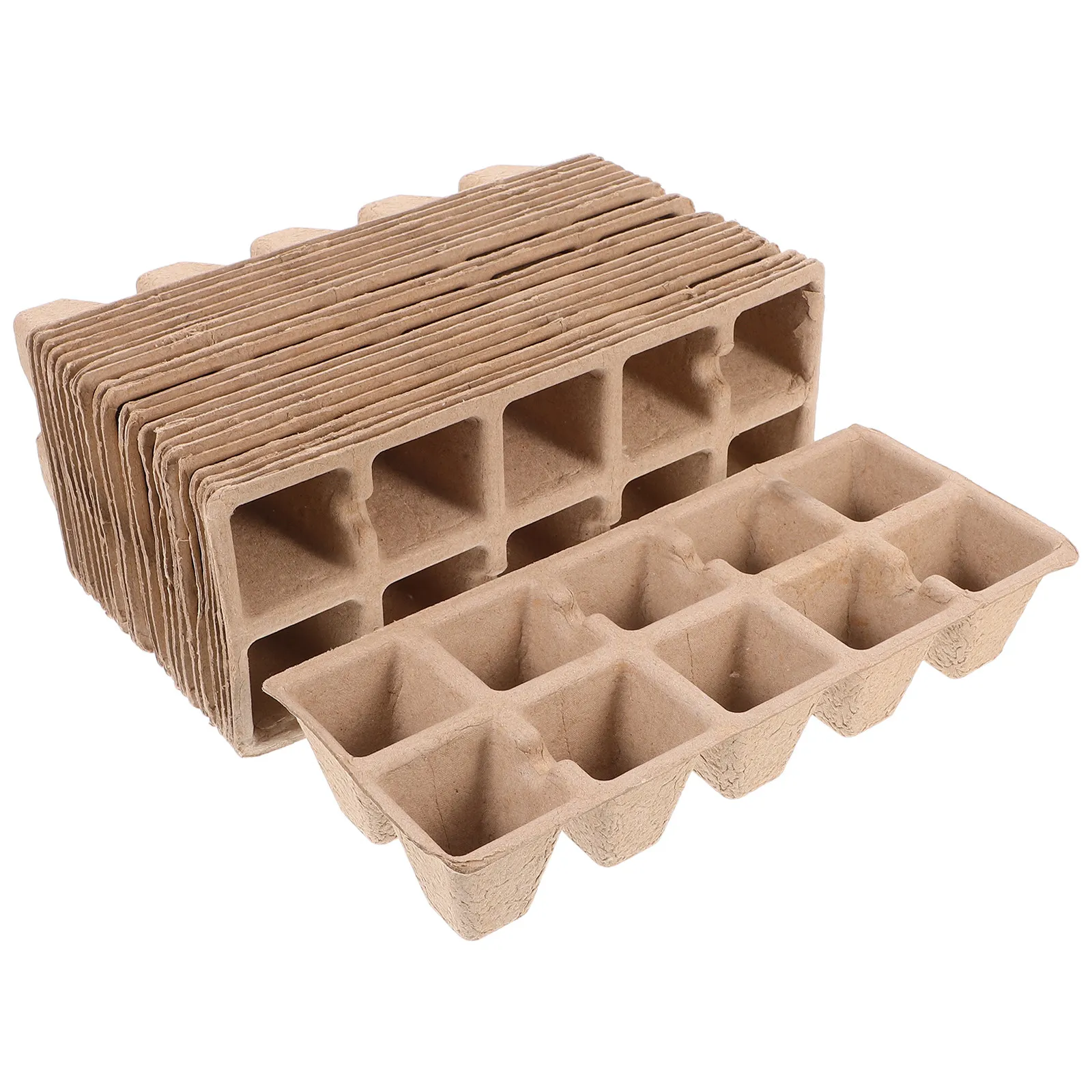 

20 шт. поддонов для рассады, 10-луночные стаканчики для выращивания цветов и овощей, для комнатного и уличного выращивания, многофункциональные садовые принадлежности