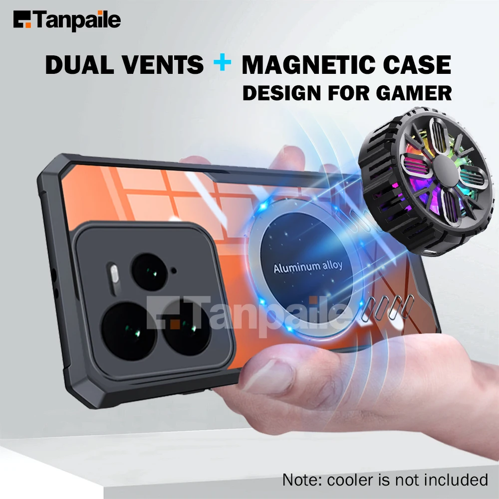 Tanpaile for Realme GT7 Pro Neo7 Cooling Case Magnetic Shockproof Protection Gaming Funda Heat Dissipation Casing