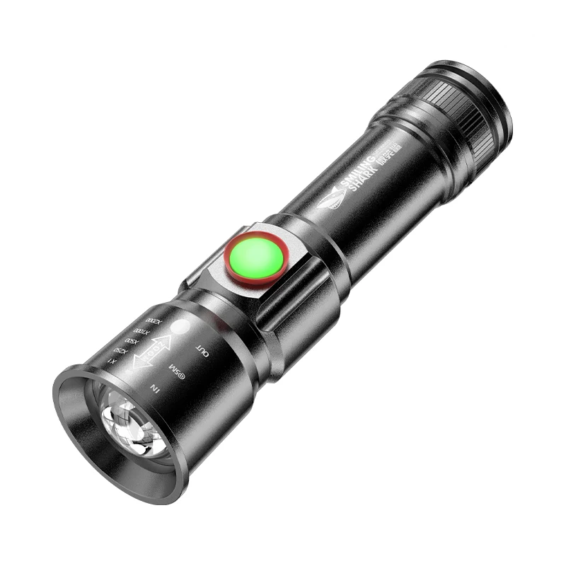 Outdoor Rechargeable Flashlight Camping Security Portable Powerful Flashlight Lumen Lighting Defense Lanterna Self Defense