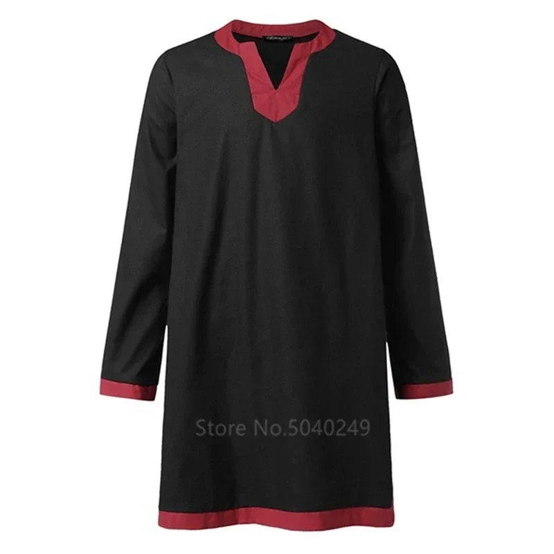 베어 하우스 중세 리넨 Larp 바이킹 해적 할로윈 코스프레 의상 남성용 카니발 파티 전사 셔츠 나이트 2025 PPT01..