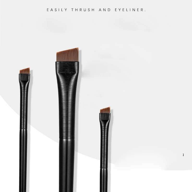 Nest Silkworm Brush Fine Oblique Head Eyebrow Brush Eyeliner Pen Portable Makeup Brush Factory Straight Hair