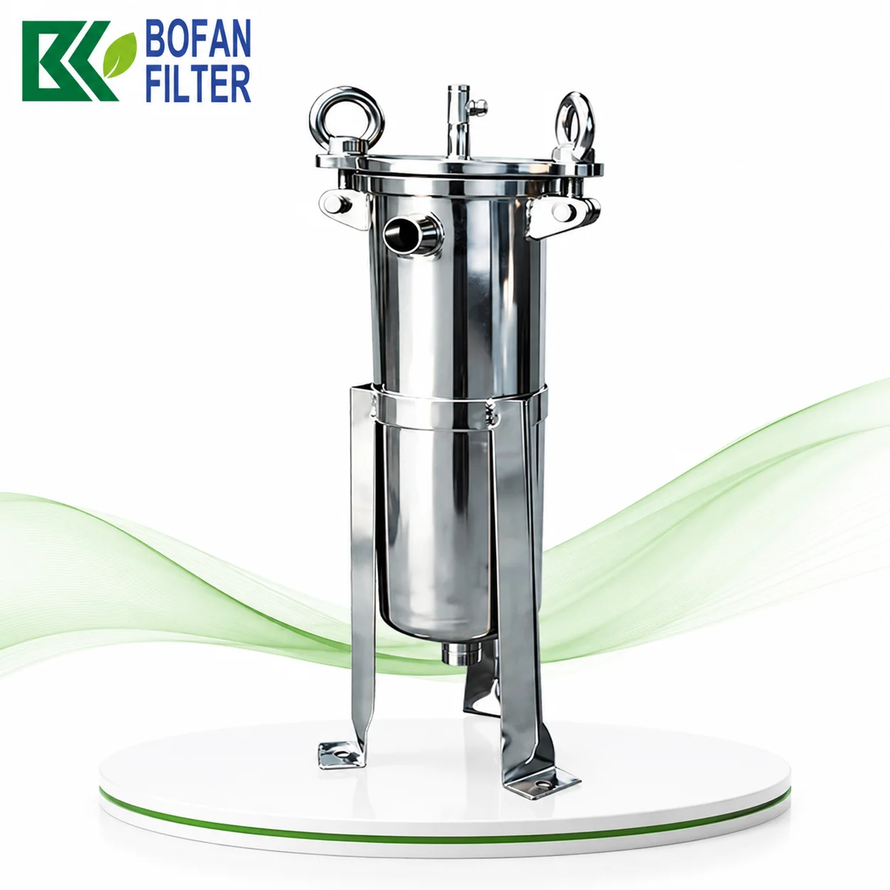 Stainless Steel Bag Filter Housing With Basket Support For Water Paint And Chemical Liquid