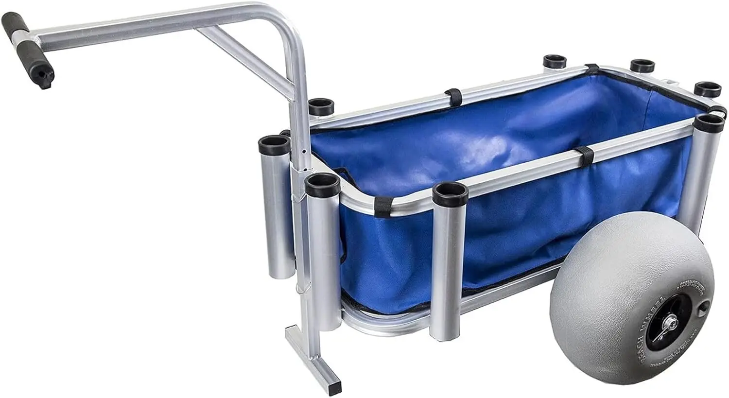 Outdoor Heavy Duty Aluminum Fishing Cart Beach Cart with Large Wheels for Fishing, Camping, 35