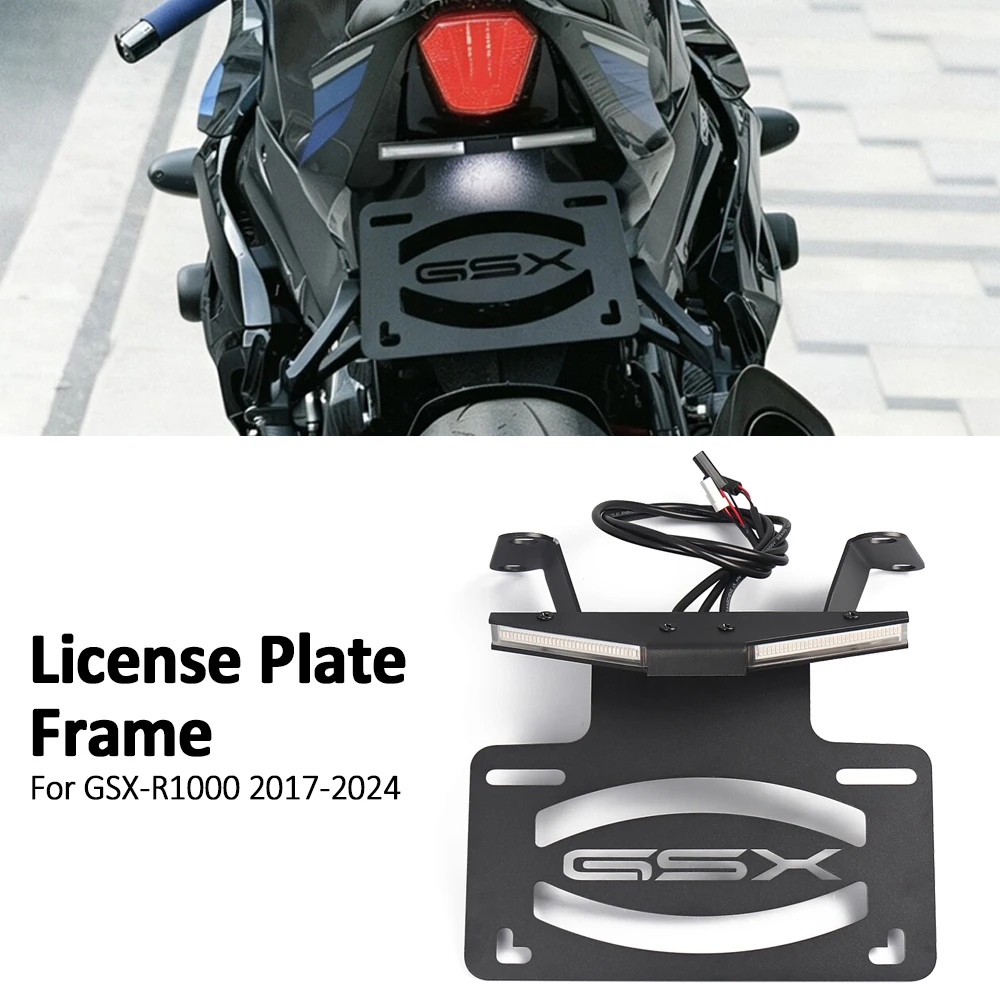 

Motorcycle Accessories License Plate Holder Fender Eliminator Tail Frame Plate For Suzuki GSX-R 1000 GSX-R1000 GSX R 1000 2017-