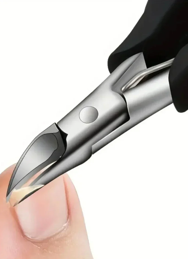 Professional Grade Concave Stainless Steel Nail Clippers for Thick Nails and Ingrown Toenails Sharp Curved Blade