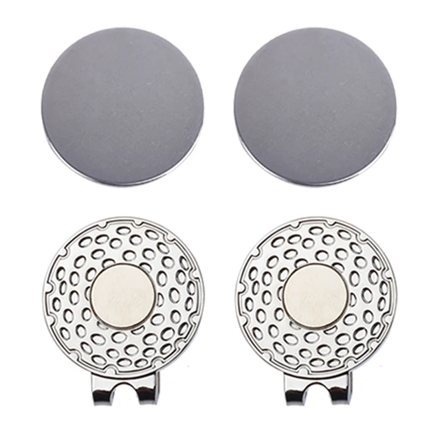 2 zestawy klipsów do czapek golfowych z magnetycznymi klipsami do czapek golfowych i 25 mm znacznikiem piłek golfowych Mężczyźni Kobiety Golfer Prezenty Akcesoria