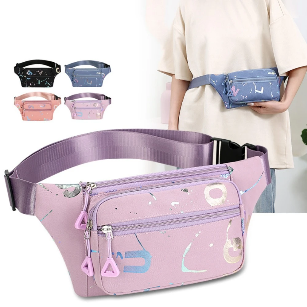 Oxford Cloth Multi-layer Crossbody Bag Waterproof Large Capacity Women's Fanny Pack Casual Square Single Shoulder Bag Gift