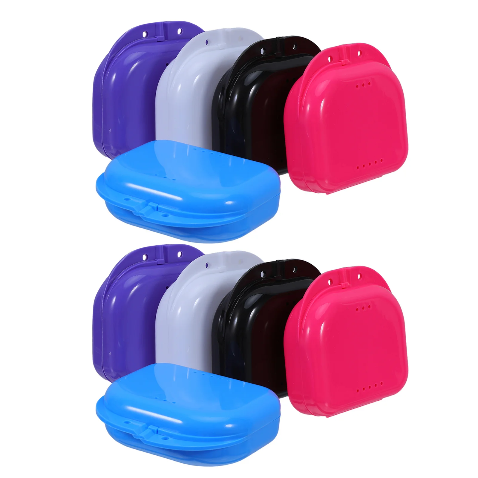 

10Pcs Retainer Case Leak-Proof Compact Slim Dental Retainer Travel Carrier Case Cute Portable Orthodontic Storage Box