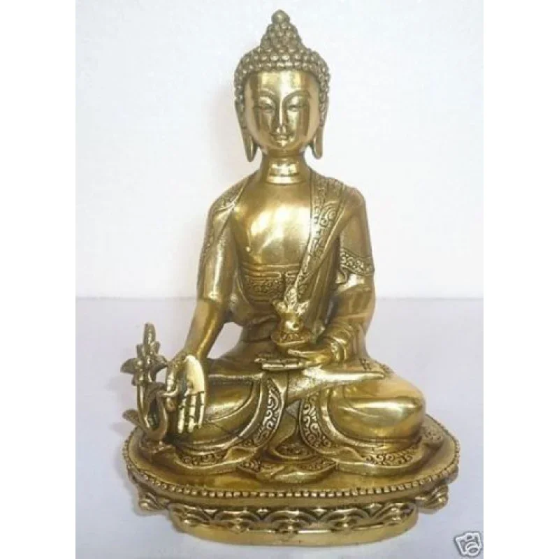 

Collectibles Tibetan Brass Medicine Bhagavan Bhaisajya Buddha Meditation