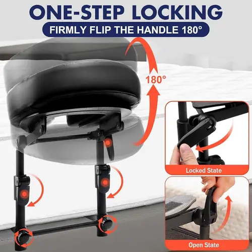 Imagen 2 del producto Reposacabezas de masaje para cama, cuna para la cabeza, colchón para el hogar, mesa de masaje, almohada ajustable para cara hacia abajo para salón, SPA, cama de masaje