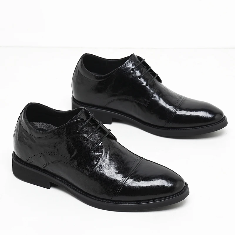 남성용 엘리베이터 신발, 비즈니스 원피스 가죽 신발,  - Oxford Brogue Leather 리뷰 및 가격