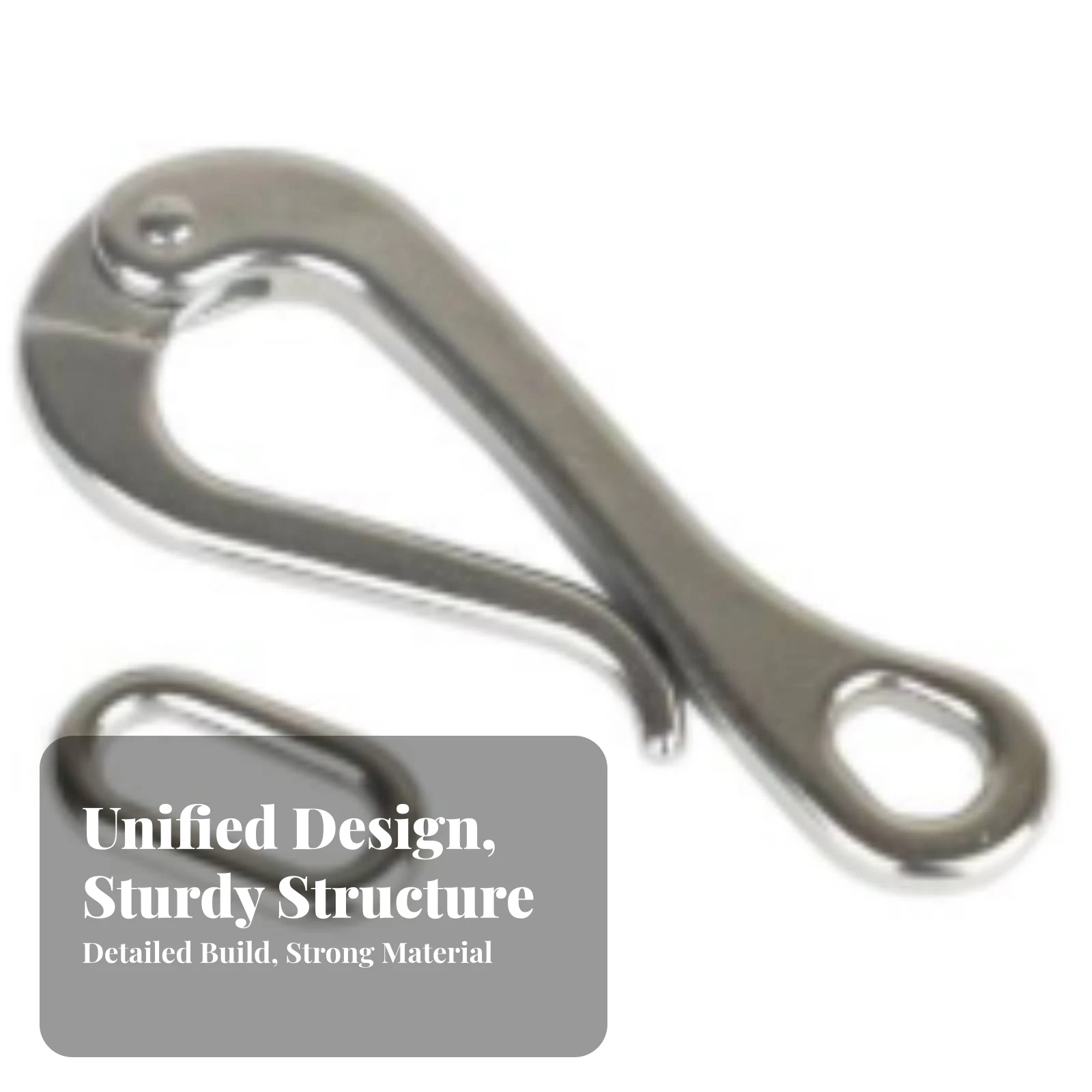 Silver Silver-Colored Finish 316 Stainless Steel Quick-Release Hook Rust Resistant Locking Marine Quick-Release Hook for Boat - view 6