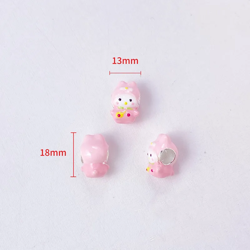 New Miniso Fashion Sanrio Charm Beads Suitable for Original Women's Bracelets Jewelry Accessories Gifts