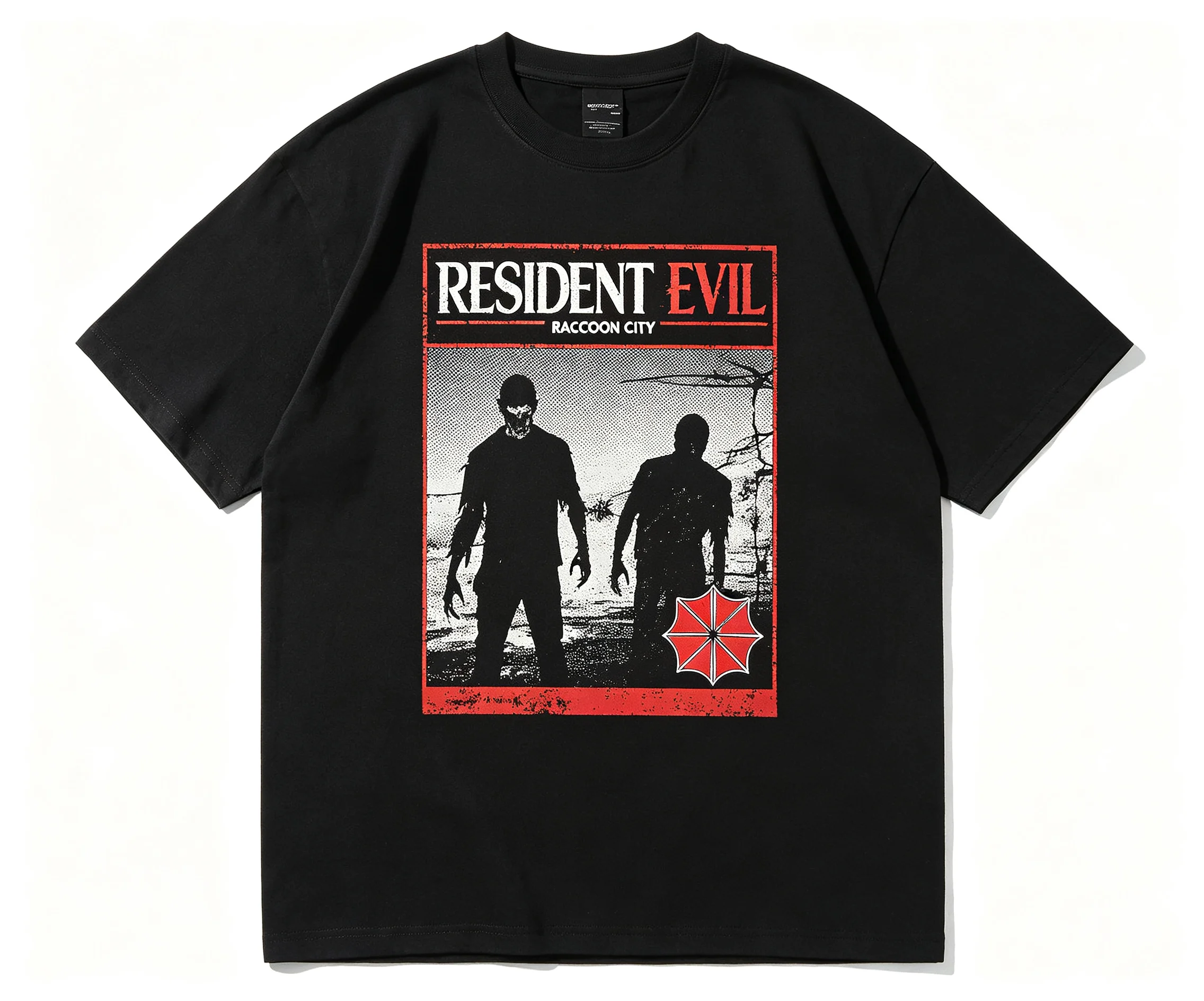 Resident Evil Horror Game Graphic T Shirt Vintage Raccoon City Zombie Short Sleeve Unisex Tee