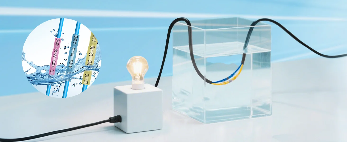 Wärmeschrumpf-Verbindungsstücke-Set, Spleißverbinder-Set, Isolierte IP67 Wasserdichte Elektrische Marine- und Automobil-Kabelcrimpverbinder – Detail 5