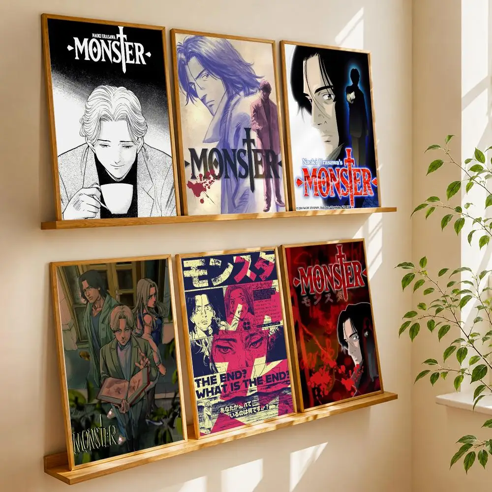 Anime Naoki U-Urasawa S Monster Poster HD Home Wall Stickers House Hallway Living Room Bedroom Bar Office Decor Art Prints