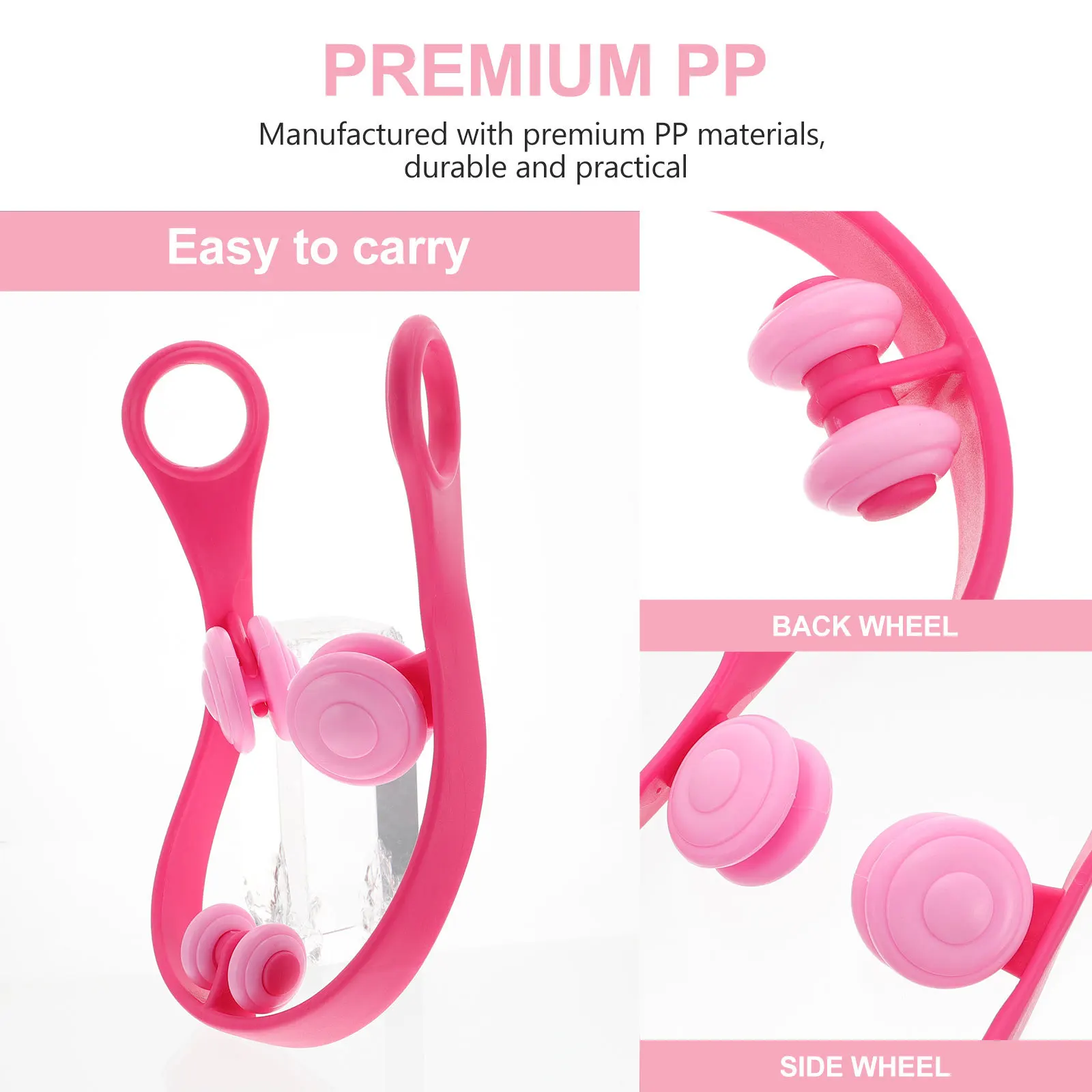 

1Pcs Pink Leg Roller Massaging Tool Durable PP Material for Physical Therapy Fatigue Relief Leg Massager Calf Massager