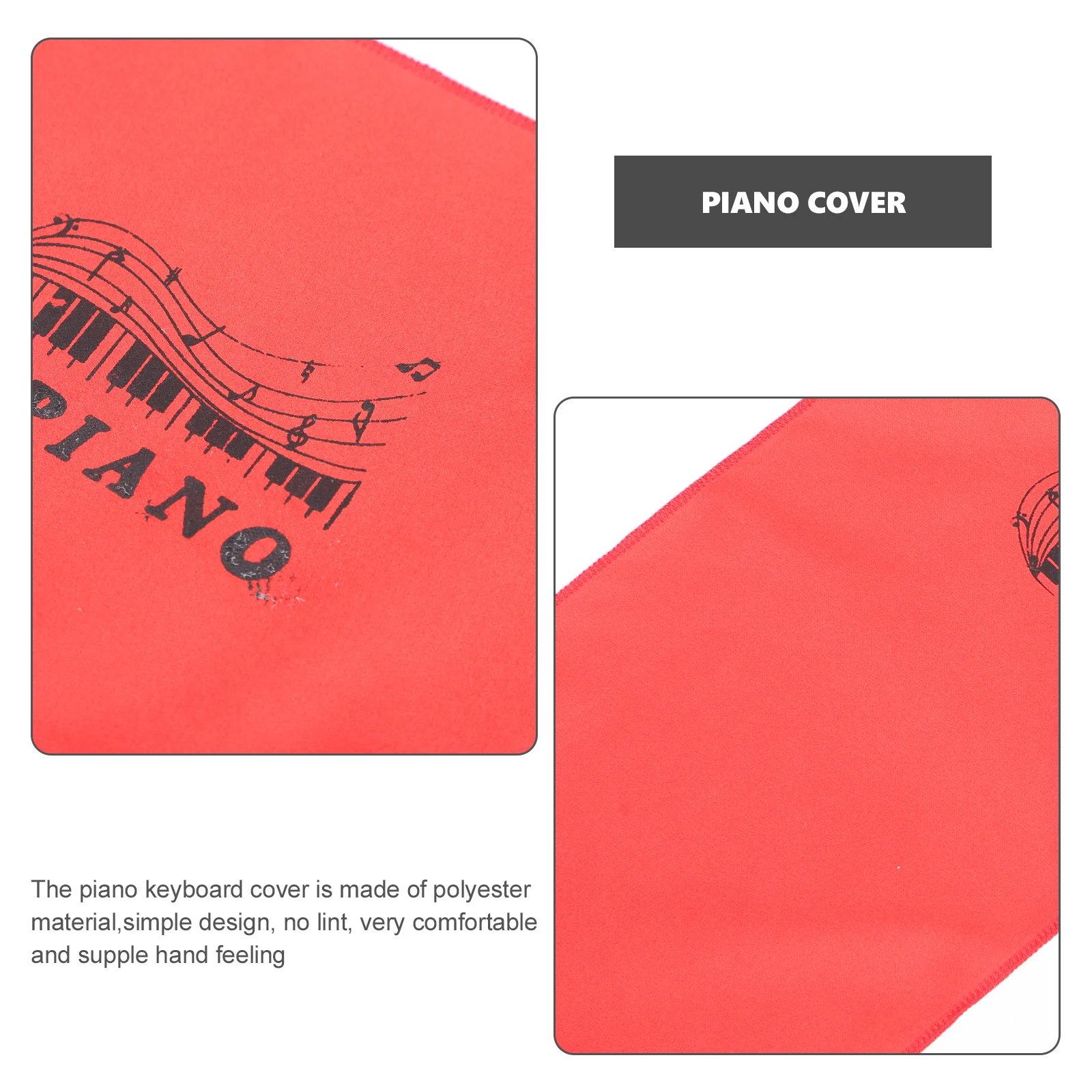 

Piano Keyboard Cover 88 Keys High-Quality Polyester Material Non-Lint Comfortable Touch Cover for Piano Protection Gift Idea