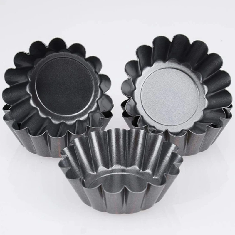 20Pcs Pizza Cake Muffin Mold Pattern Cake Mold Egg Tart With Ruffled Edge,Bakeware Pie Tins For Toaster Oven