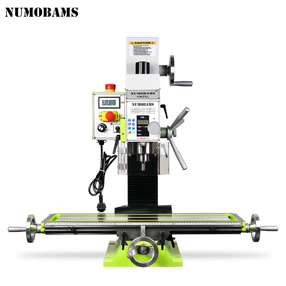 NUMOBAMS Super VM25L 1100W Brushless Motor with Auto Feeder + Foot Switch High Quality Milling Machine