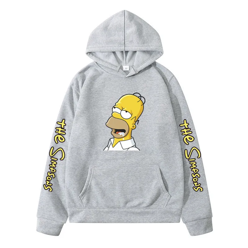 New The Simpsons Hoodie Anime Neighborhood Men\'s Outdoor Casual Long-sleeved Sweater Fashionable Personalized Hooded Sweatshirt