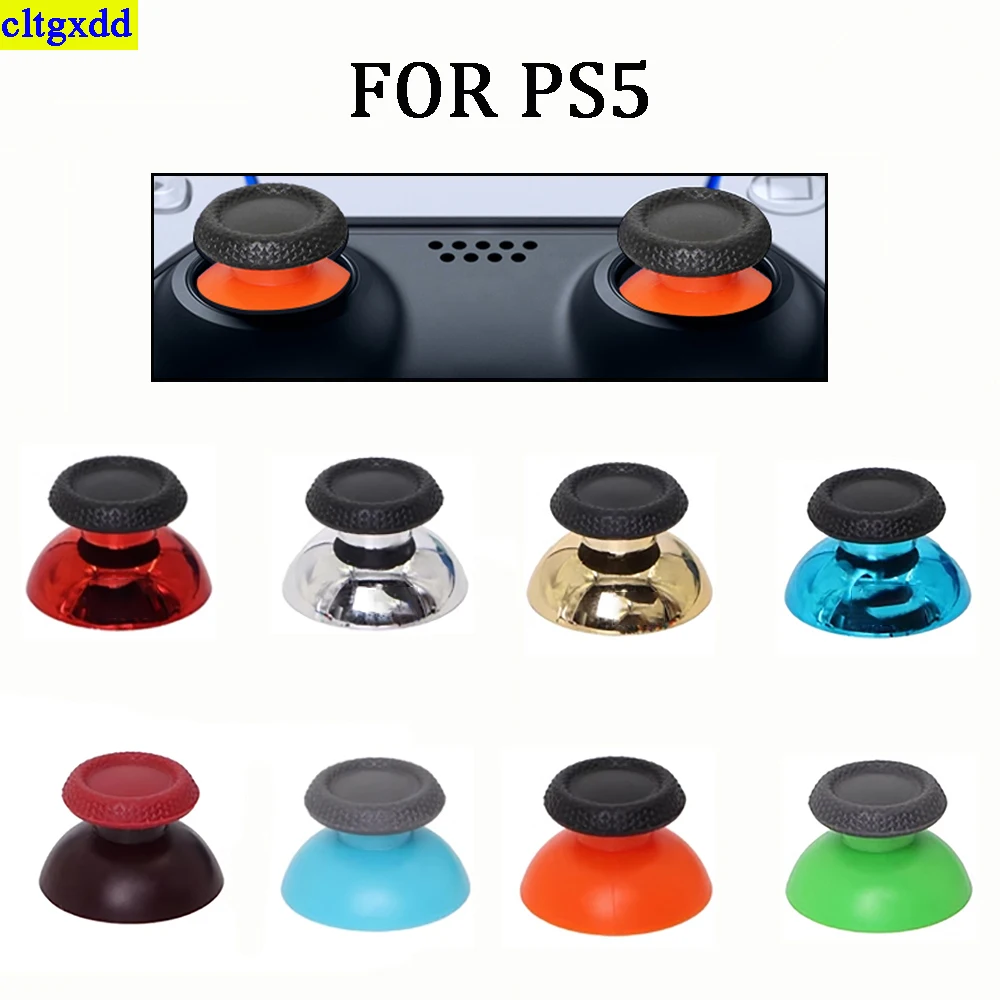 Cltgxdd 2piece FOR PS5 controller 3D simulation thumb stick handle cover mushroom cover joystick cap replacement