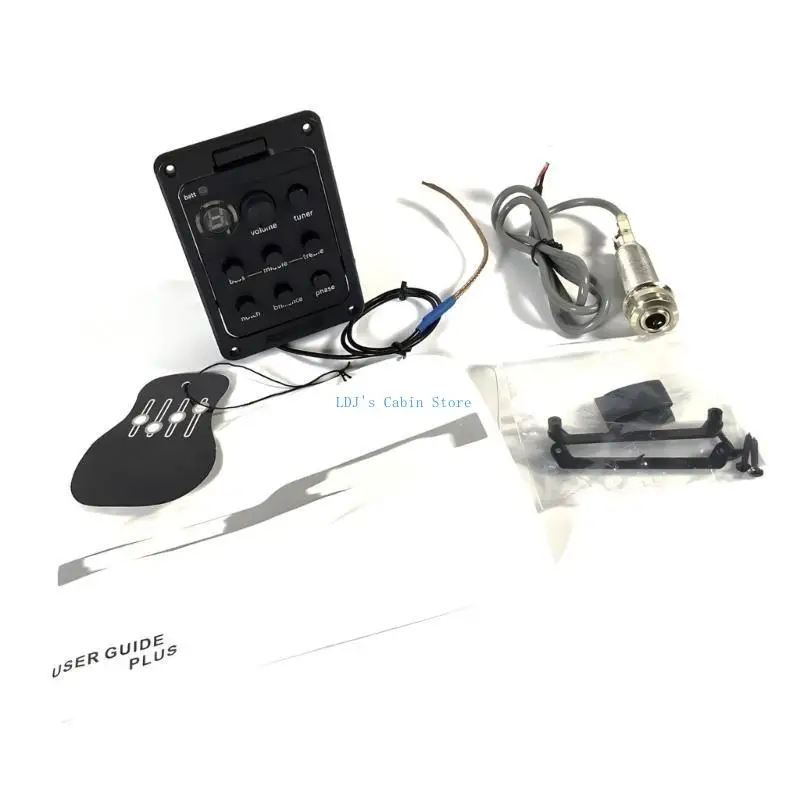 

XXFC 201 Acoustic Guitar Pickup 4 Band EQ Guitar Preamps Piezo Pickup Tuner