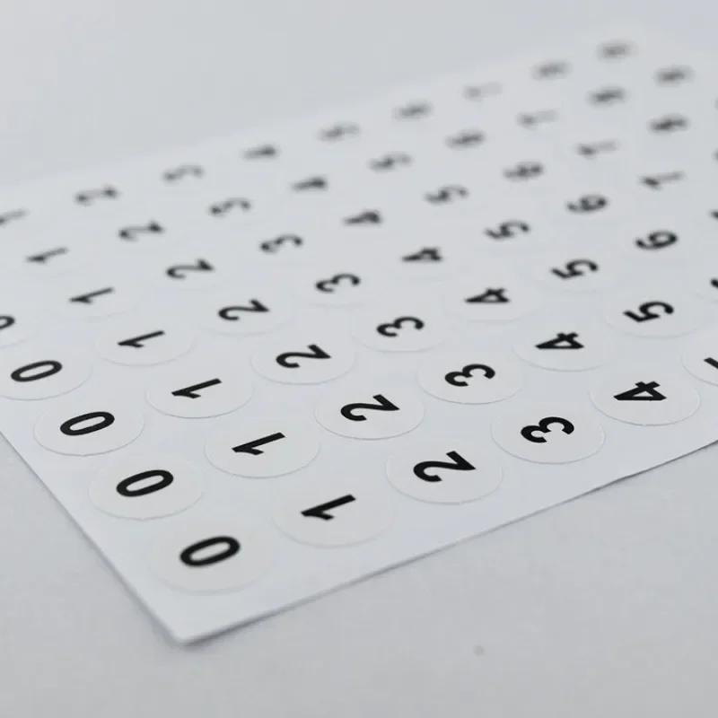 840Pcs=12Sheets Simple Black White 0~9 Number Label Stickers Mini Round Marker Multi-purpose Sort Decal Scrapbook Journal DIY