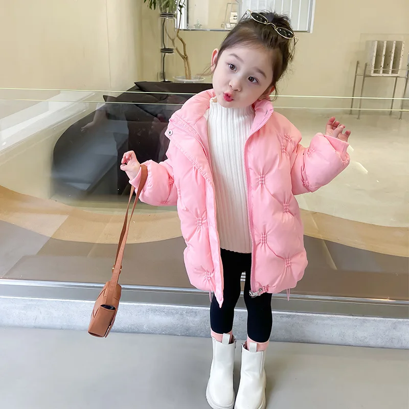 ملابس قطنية للفتيات لشتاء 2025 ملابس كورية غربية سوداء جديدة، ملابس شتوية سميكة للأطفال سترة قطنية #3