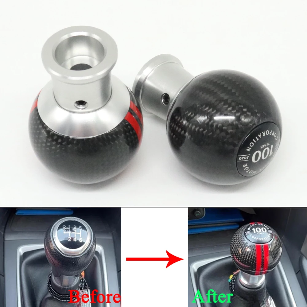 

6-скоростная ручная карбоновая ручка переключения передач на 35–100 годов, головная ручка переключения передач для Mazda 6 Atenza 3 Axela 5 MX-5 MX5 CX-5 CX5