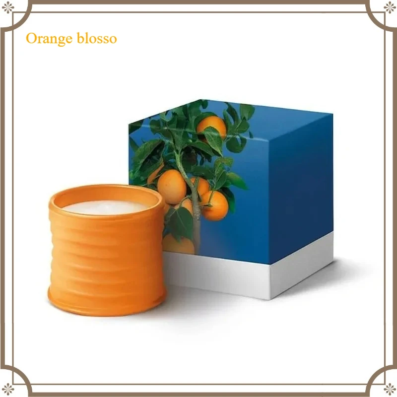 170g Large Size Scented Candle Orange Flower Tomato Gift Box Home Fragrance Wedding Present Soybean Wax Gift Box