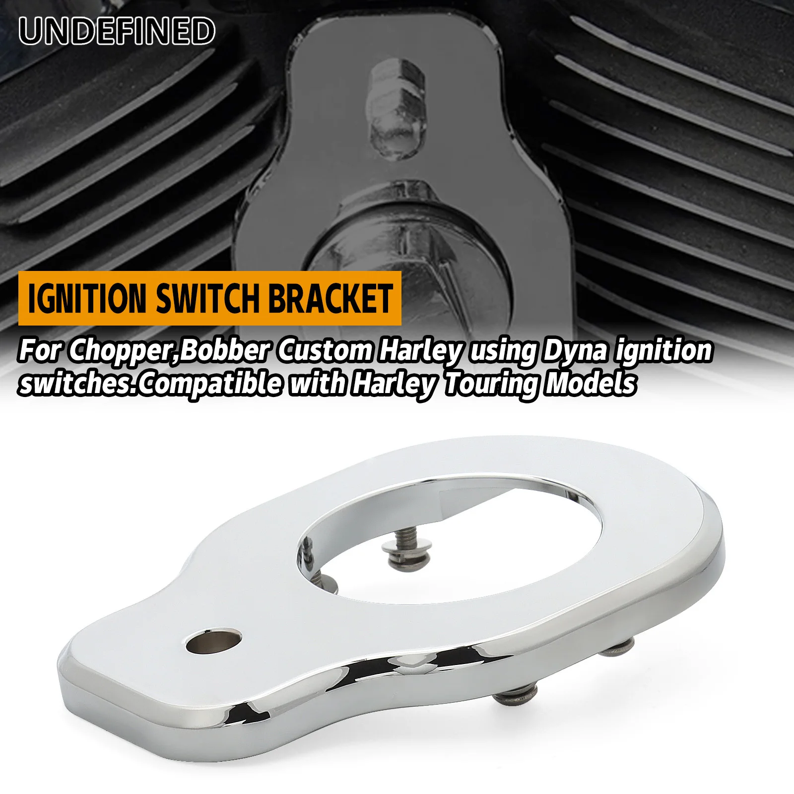 1x Ignition Relocation Plate For Harley Chopper Bobber Custom Dyna Electra Glide Road King Street Glide Switch Bracket