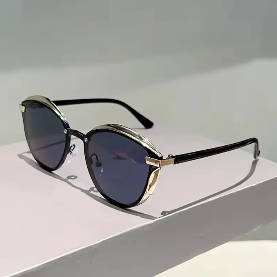 Übergroße Vintage-Sonnenbrille für Damen/Herren Neue Mode Verspiegelte Outdoor-Freizeitbrille Trendige Koreanische Stil-Dekoration