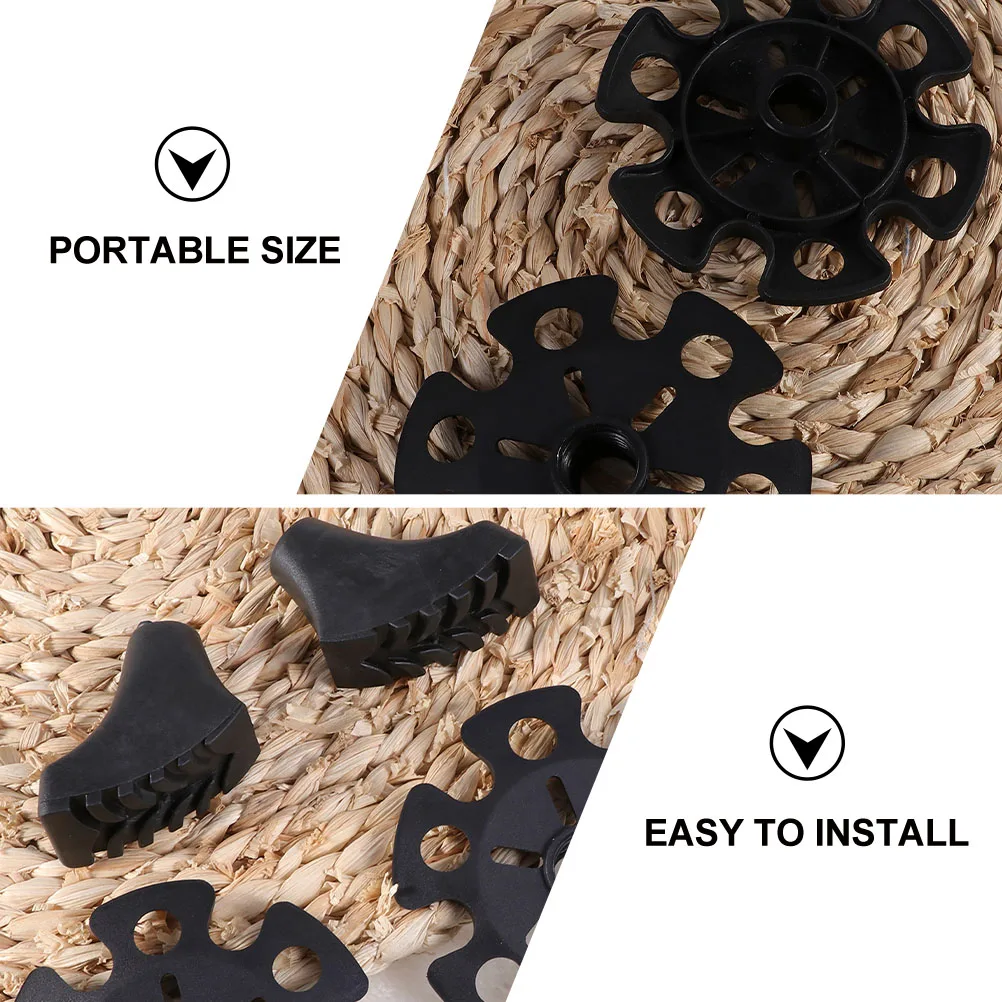 

8pcs Trekking Pole Basket Snow Flake Tips Durable Rubber Large Area Hiking Accessories Walking Stick Guard Outdoor Activities
