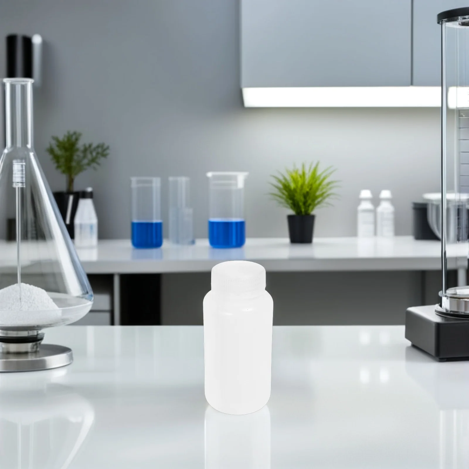 

12Pcs Wide Mouth Lab Chemical Bottles 250ml Leak-Proof Plastic White Sample Storage Containers for Laboratory Chemical Bottles